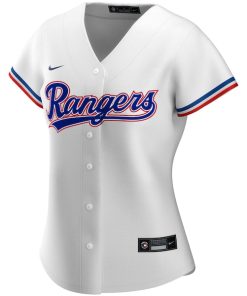 Alternative view of Texas Rangers Nike Women's Home Replica Custom Jersey - White