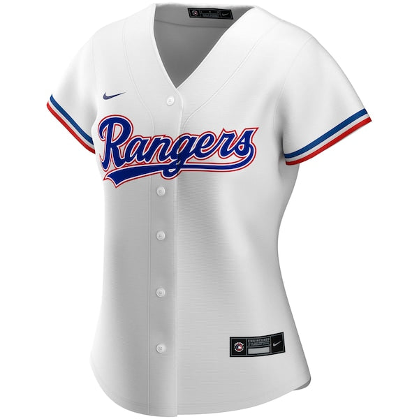 Texas Rangers Nike Women's Home Replica Custom Jersey - White - Image 2