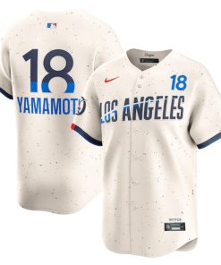 Yoshinobu Yamamoto Los Angeles Dodgers Nike 2024 City Connect Limited Player Jersey - Cream