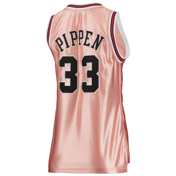 Scottie Pippen Chicago Bulls Women's 75th Anniversary Rose Gold 1997 Swingman Jersey - Pink - Image 3