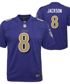 Lamar Jackson Baltimore Ravens Nike Youth Game Jersey - Purple