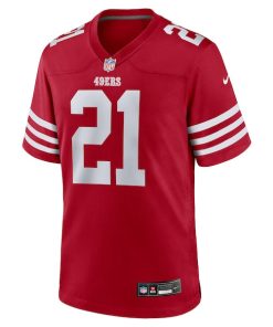 Alternative view of Deion Sanders San Francisco 49ers Nike Team Retired Player Game Jersey -  Scarlet