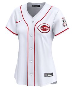 Alternative view of Cincinnati Reds Nike Women's 2024 Jackie Robinson Day Home Limited Jersey?¨C White