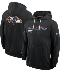 Baltimore Ravens Nike 2025 NFL Crucial Catch Sideline Standard Issue Dri-FIT Hoodie - Black