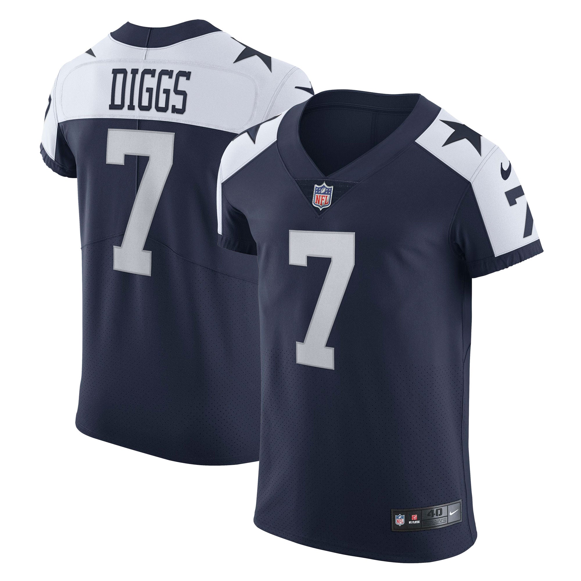 Trevon Diggs Dallas Cowboys Nike Vapor Elite Jersey - White/Navy - Image 6