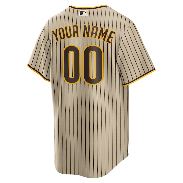 San Diego Padres Nike Road Custom Replica Jersey - Brown - Image 3