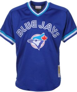 Alternative view of Joe Carter Toronto Blue Jays 1993 Authentic Cooperstown Collection Mesh Batting Practice Jersey - Royal