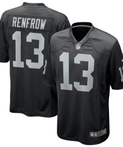 Alternative view of Hunter Renfrow Las Vegas Raiders Nike Game Player Jersey - Black/White