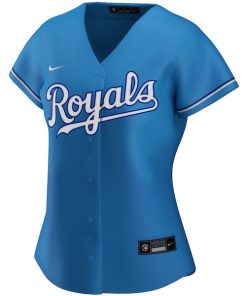 Alternative view of Kansas City Royals Nike Women's Alternate Replica Team Jersey - Light Blue