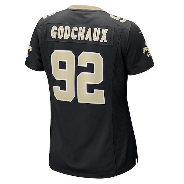 Davon Godchaux New Orleans Saints Nike Women's Team Game Jersey - Black - Image 4
