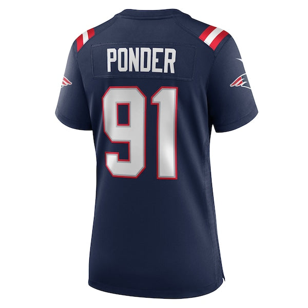 Elijah Ponder New England Patriots Nike Women's Team Game Jersey - Navy - Image 3