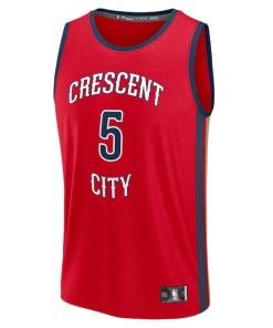 Alternative view of Dejounte Murray New Orleans Pelicans  Fast Break Replica Player Jersey - Statement Edition - Red