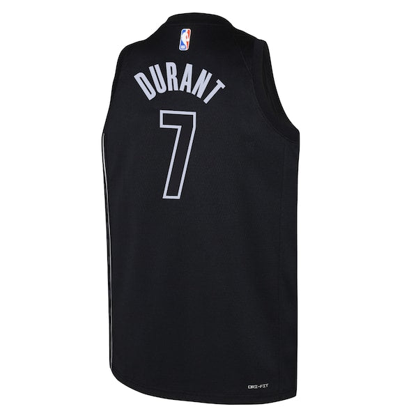 Kevin Durant Brooklyn Nets Jordan Brand Youth Swingman Jersey - Statement Edition - Black - Image 3