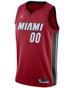 Alternative view of Miami Heat Jordan Brand Swingman Custom Jersey - Statement Edition - Red
