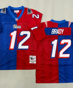 Tom Brady New England Patriots Authentic Split Throwback Retired Player Jersey