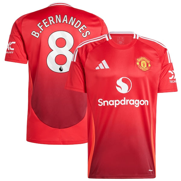 Bruno Fernandes Manchester United 2024/25 Home Replica Player Jersey - Red - Image 2