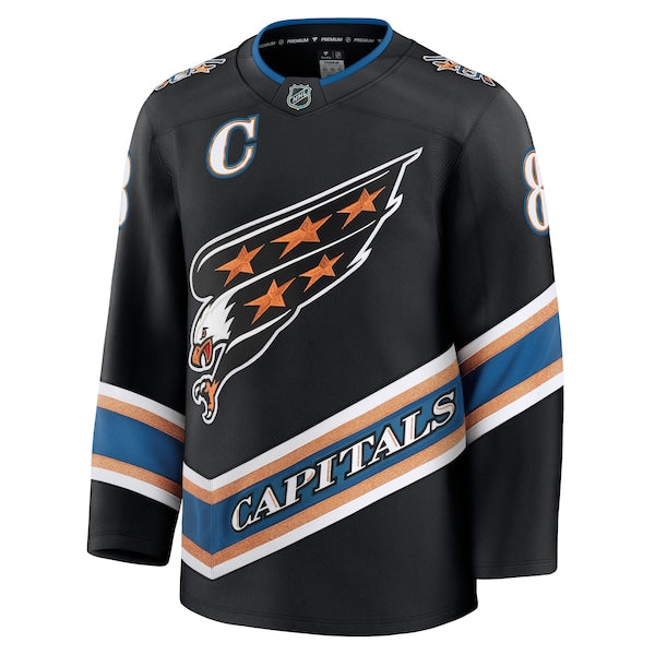 Alexander Ovechkin Washington Capitals Alternate 50th Anniversary Premium Jersey - Black/White/Red - Image 3