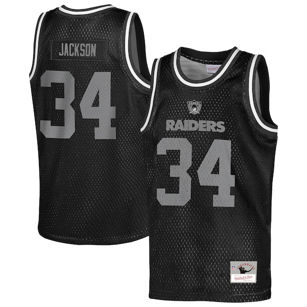 Bo Jackson Las Vegas Raiders Youth Retired Player NFL Basketball Fashion Jersey - Black