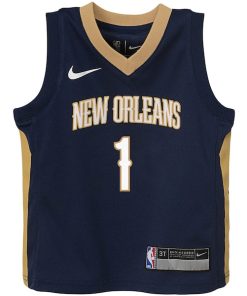 Alternative view of Zion Williamson New Orleans Pelicans Nike Toddler Replica Jersey - Icon Edition - Navy