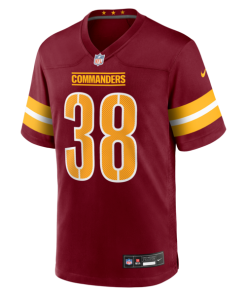 Alternative view of Chase Edmonds Washington Commanders Nike Team Game Jersey -  Burgundy