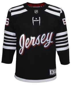 Alternative view of Jack Hughes New Jersey Devils Youth Alternate Premier?Player Jersey - Black