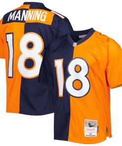 Peyton Manning Denver Broncos 2015 Split Legacy Replica Jersey - Navy/Orange