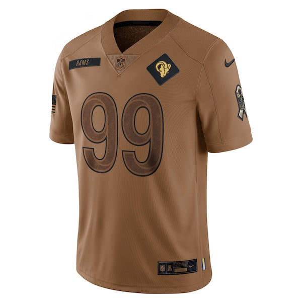 Aaron Donald Los Angeles Rams Nike 2023 Salute To Service Limited Jersey - Brown - Image 3