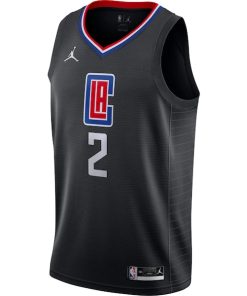 Alternative view of Kawhi Leonard LA Clippers Jordan Brand 2020/21 Swingman Jersey - Statement Edition - Black