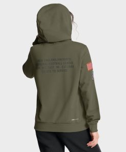Alternative view of New England Patriots Nike Women's 2025 Salute to Service Sideline Standard Issue Dri-FIT Hoodie - Olive