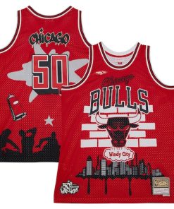 Chicago Bulls x Tats Cru Hardwood Classics Fashion Jersey - Red