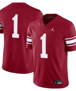 #1 Oklahoma Sooners Jordan Brand Throwback Alternate Game Jersey - Crimson