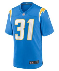 Alternative view of Nick Niemann Los Angeles Chargers Nike Game Player Jersey - Powder Blue