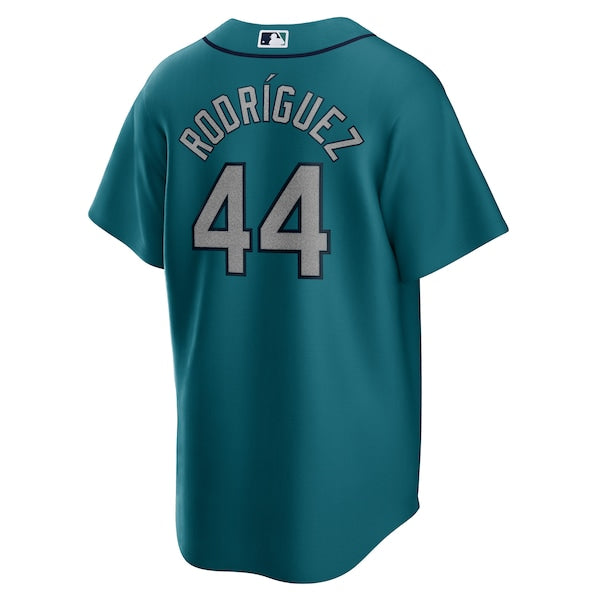 Julio Rodriguez Seattle Mariners Nike Official Replica Player Jersey - Aqua/Navy/White - Image 4