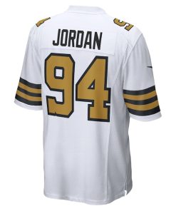 Alternative view of Cameron Jordan New Orleans Saints Nike Alternate Game Jersey -  White/Black