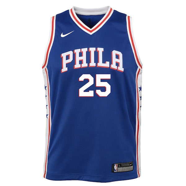 Ben Simmons Philadelphia 76ers Nike Youth Swingman Jersey Royal - Icon Edition/White - Image 3