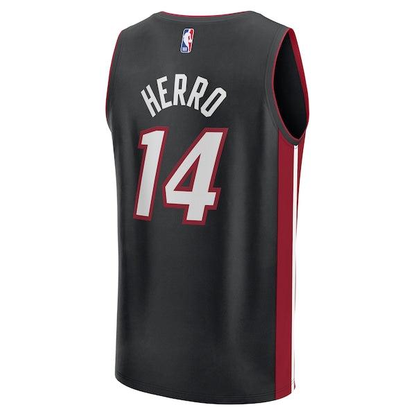 Tyler Herro Miami Heat Youth Fast Break Replica Player Jersey - Black - Icon Edition - Image 3