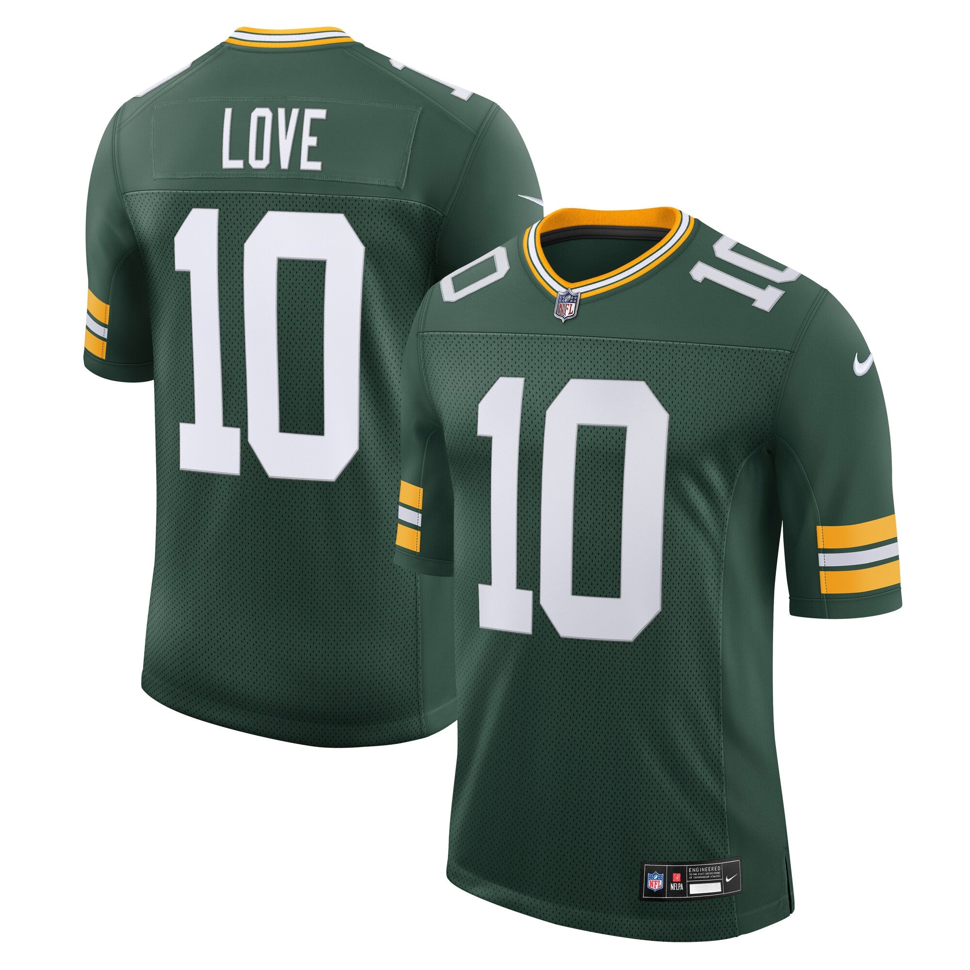 Jordan Love Green Bay Packers Nike Vapor Untouchable Limited Jersey - White/Green - Image 5