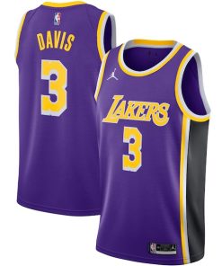 Anthony Davis Los Angeles Lakers Jordan Brand 2020/21 Swingman Jersey - Statement Edition - Purple