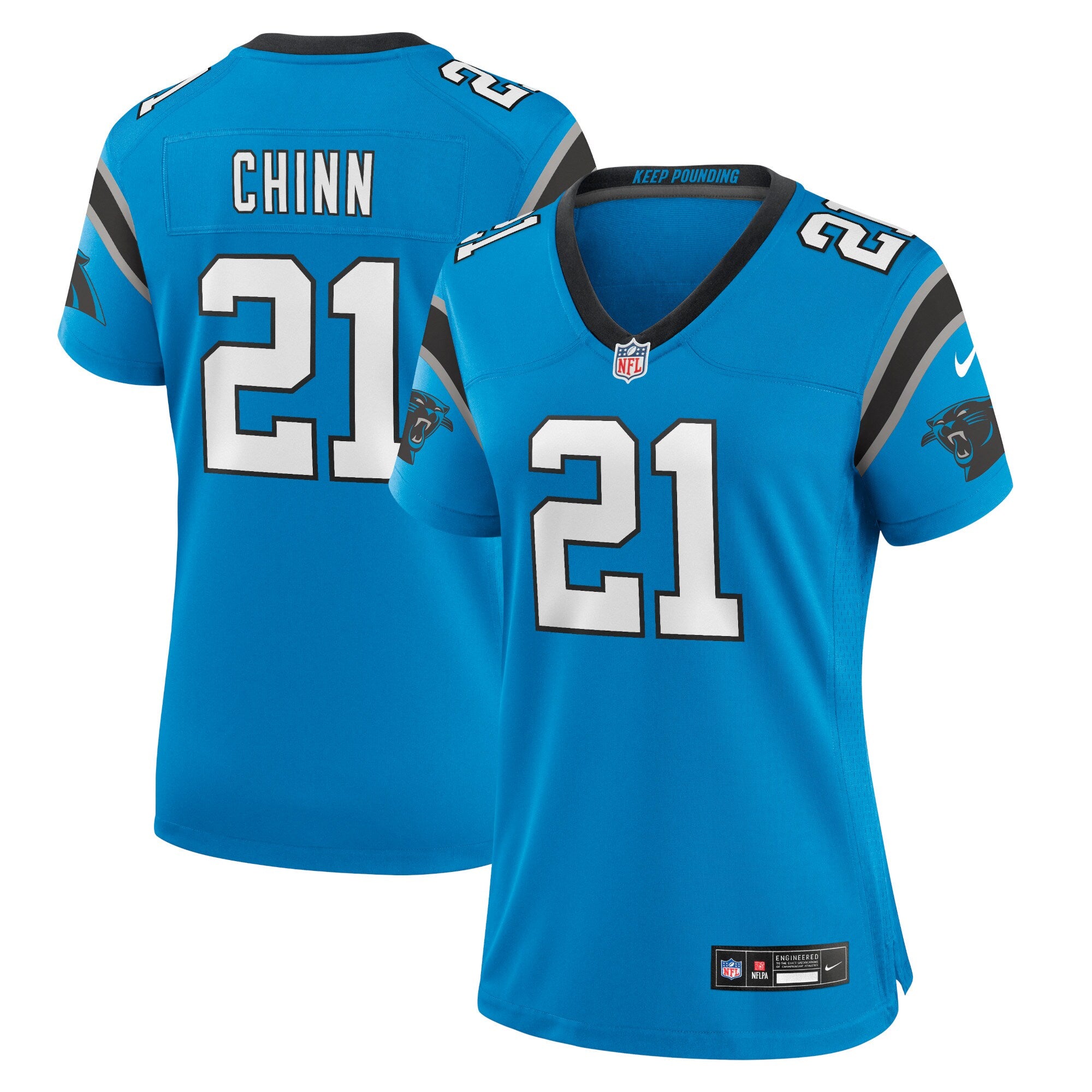 Jeremy Chinn Carolina Panthers Nike Women's Player Jersey - White/Blue - Image 5
