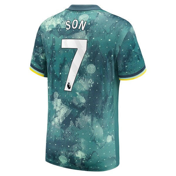Son Heung-Min Tottenham Hotspur Nike Youth 2024/25 Third Replica Player Jersey - Green/Blue - Image 4