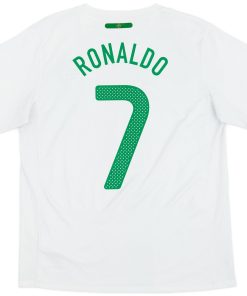 Alternative view of Cristiano Ronaldo Nike 2010 Portugal Away Replia Jersey - White