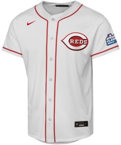 Alternative view of Cincinnati Reds Nike Youth 2025 MLB Speedway Classic Home Replica Team Jersey - White