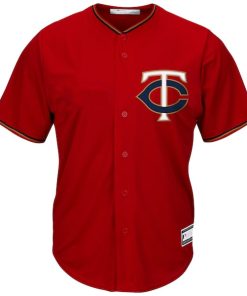 Alternative view of Minnesota Twins Big & Tall Replica Team Jersey - Red