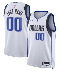 Dallas Mavericks Nike Unisex Swingman Custom Jersey White - Association Edition