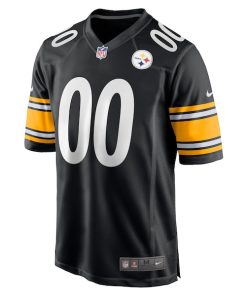 Alternative view of Roman Wilson Pittsburgh Steelers Nike 2024 NFL Draft Game Player Jersey - Black