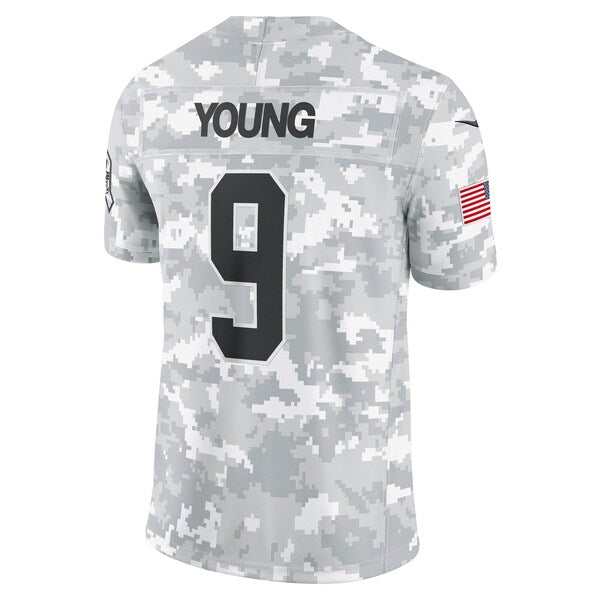 Bryce Young Carolina Panthers Nike 2024 Salute to Service Limited Jersey - Arctic Camo - Image 3