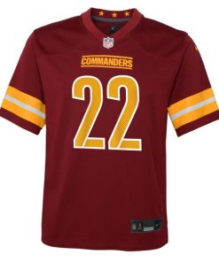 Alternative view of Jacory Croskey-Merritt Washington Commanders Nike Youth Team Game Jersey - Burgundy