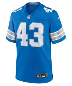Alternative view of Parker Hesse Detroit Lions Nike Team Game Jersey -  Blue