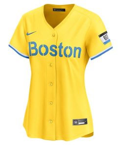Alternative view of Boston Red Sox Nike Women's City Connect Limited Jersey - Gold
