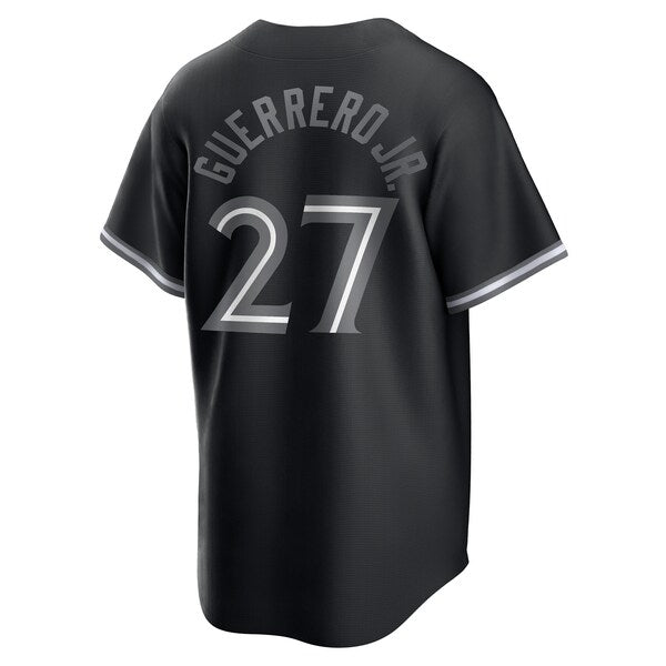 Vladimir Guerrero Jr. Toronto Blue Jays Nike Lights Out Replica Player Jersey - Black - Image 3